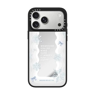 波浪英文字母雪花适用苹果16ProMax手机壳iPhone15pro网红14plus甜美少女13防摔12全包11套镜面磁吸个性创意