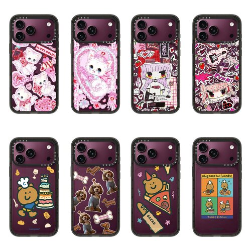 Y2K甜酷小猫勃艮第酒红色适用于iPhone18/17promax苹果16/15p可爱卡通ins手机壳14pro磁吸13pm潮壳女防摔硬壳