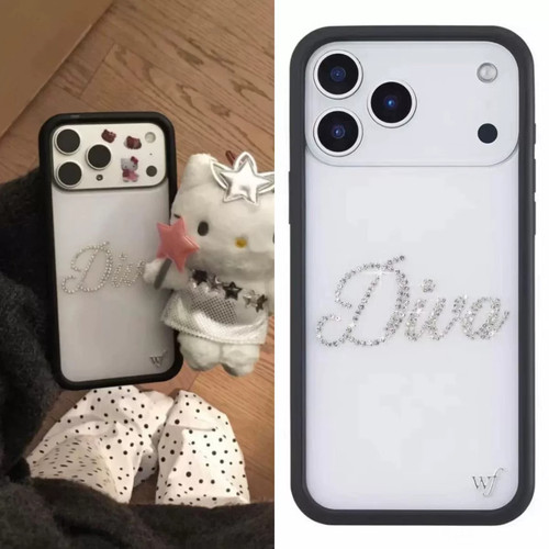 WF闪耀系列闪钻闪耀女孩手机壳适用于苹果iPhone18/17/16/15/14/Pro/Max/Air手机保护套全包硬壳wf华强北潮壳