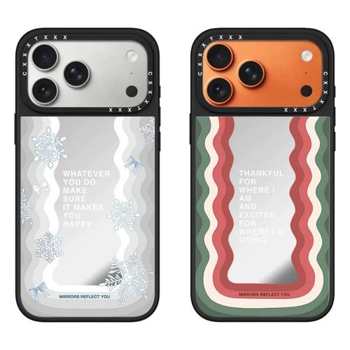 CASETiFiY联名冬日初雪圣诞励志标语波浪苹果17Promax适用iPhone16plus手机壳15pro/14/13/12/11防摔磁吸硬壳