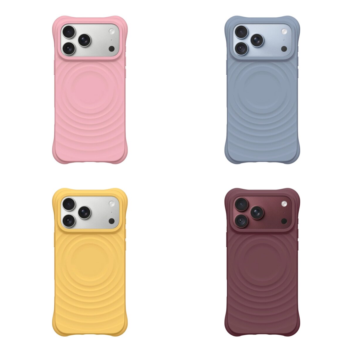 香蕉黄水波纹手机壳适用于iPhone18/17ProMax苹果16ProMax磁吸15pro/plus简约高级14promax磁吸波纹壳保护套