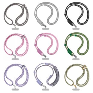 蜜萝紫藤蔓绿编织斜挎可调节DIY手机便捷挂绳百搭长款防丢链背带