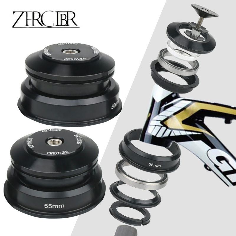 山地公路自行车55mm/56mm培林轴承碗组前叉椎管锥形车架头碗配件