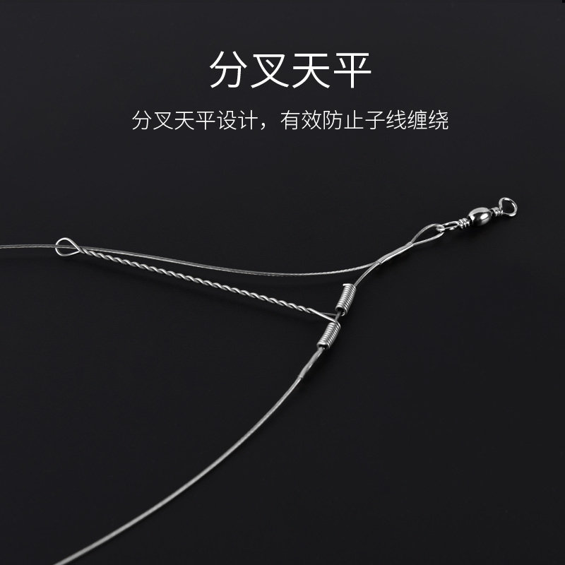 帮好子线双钩防咬钢丝大物巨物绑好成品4 5 6号勾尹势尼红鲳鱼钩