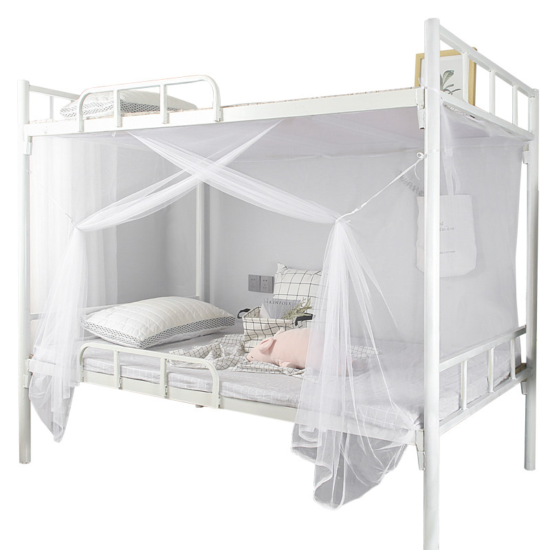 新款大学生寝室0.9m上铺下铺1.2米单人床老式1.5家用白色宿舍蚊帐