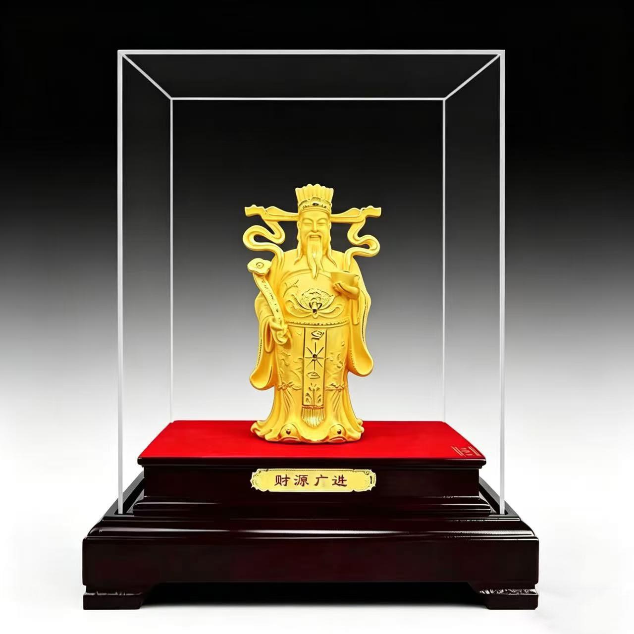 绒沙金财神爷摆件招财文财神爷佛像客厅供奉公司店铺开业乔迁礼品