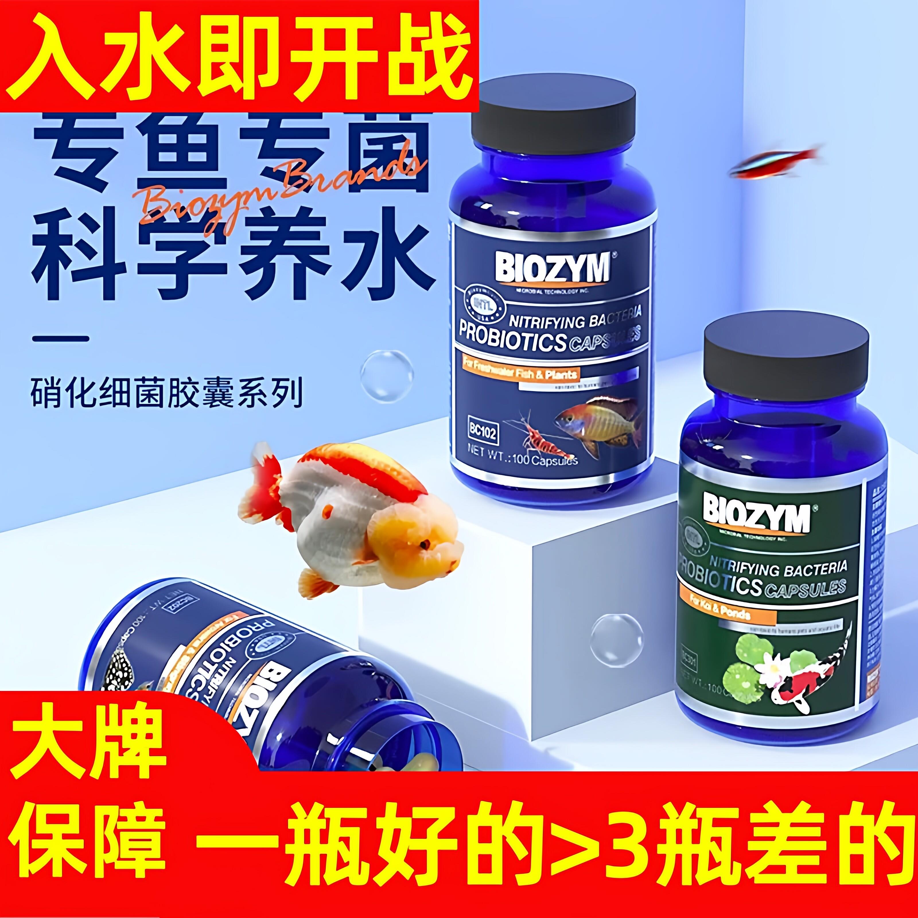 【养鱼空气缸必选】百因美硝化细菌胶囊型鱼缸用净水剂水质稳定剂