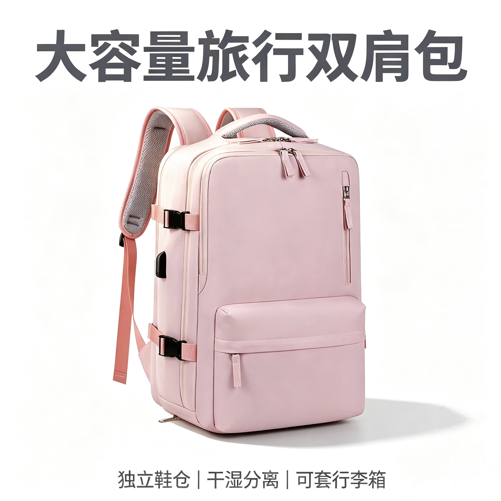 大容量干湿分离笔记本电脑双肩包