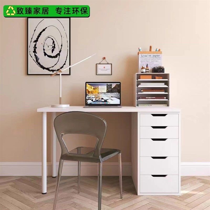 双工位书桌简约l型半包围转角书桌一体书柜家用电脑桌学生学习桌,住宅家具,书桌,淘宝优惠券,粉丝福利购,淘宝优惠卷