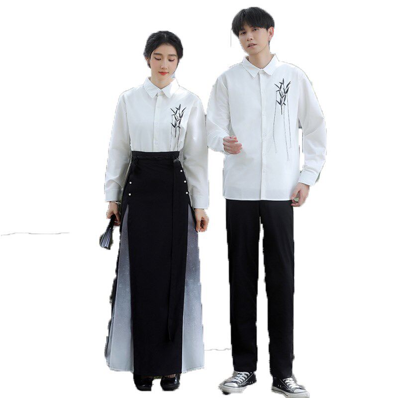 民国风班服高中初中学生毕业照套装中国风合唱舞蹈比赛演出服男女