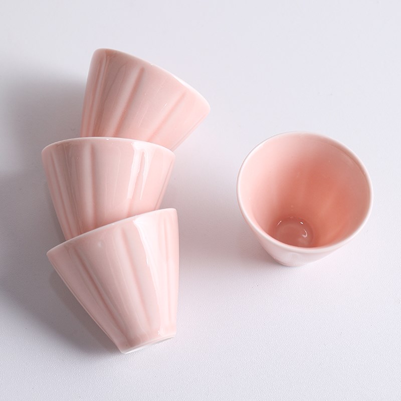 白瓷樱花盖碗旅行功夫茶具套装茶杯家用陶瓷三才泡茶碗户外快客杯