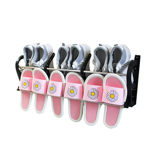 门上鞋架 创意家用小户型门后多层免钉无痕简易收纳架 浴室墙壁架