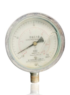 秦川宝鸡仪表超高压压力表全钢耐震防硫压力表YBN100 160MPA M20