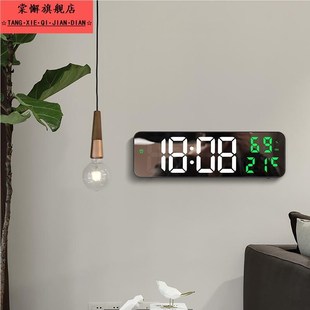 电子闹钟大尺寸挂钟大声音夜光数字钟表时钟卧室静音客厅家用时尚