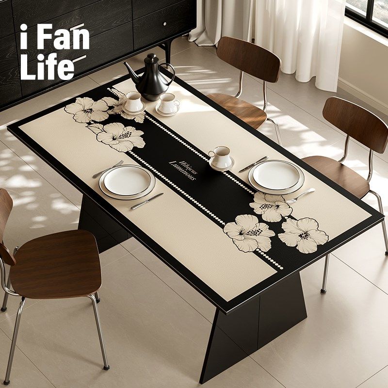 范店莱奥妮餐桌垫隔热垫桌布免洗防水防油防烫长方形皮革茶几台布,居家布艺,桌布,淘宝优惠券,粉丝福利购,淘宝优惠卷