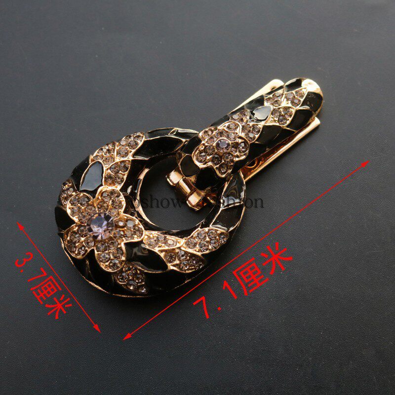 高档皮草搭扣纽扣毛呢外套扣裘皮钻扣貂皮水钻女大衣纽扣领扣配件