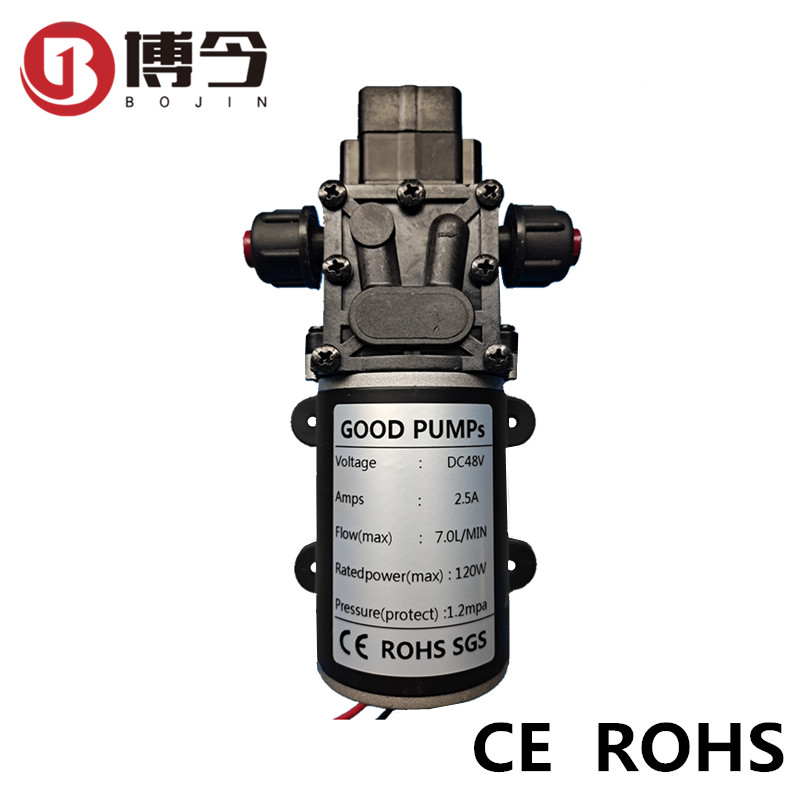 12V18V24V48V120W博今直流智能隔膜泵电动喷雾器清洗机用CE认证