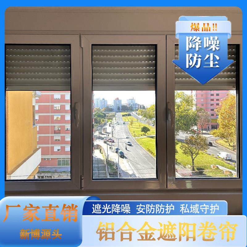 欧式卷帘窗智能防盗设备门百叶阳光房顶防晒遮光帘隔热防窥卷帘门