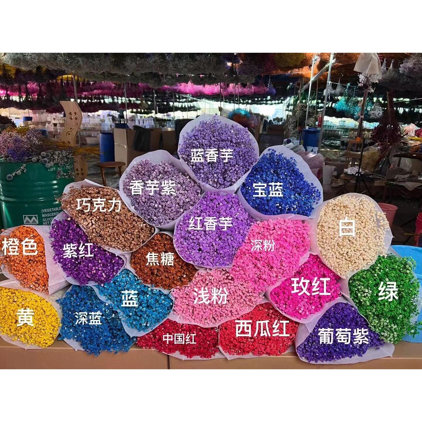 永生满天星干燥花花束400g客厅摆设装饰摆饰高端真花自然风干高级