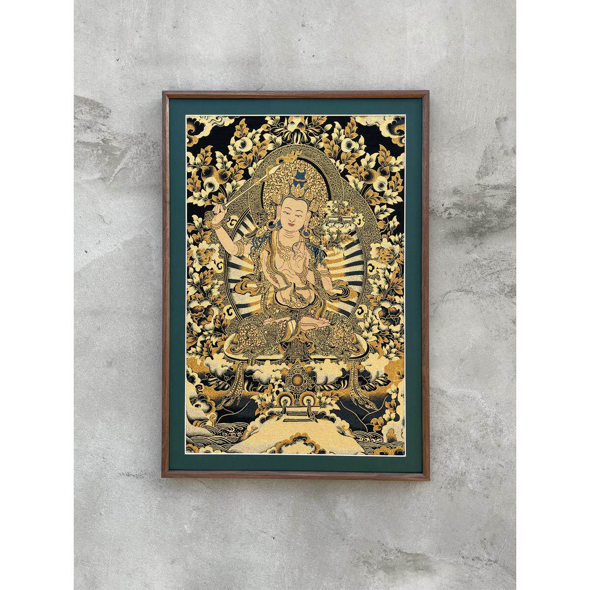 【可定制】黑胡桃实木唐卡相框全新中国风相框相框简约手工高端榫