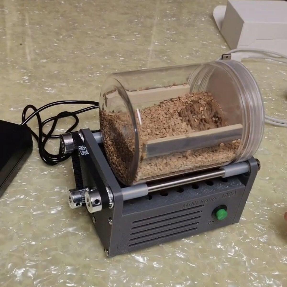 小型滚筒抛光机研磨机打磨机,可打磨文玩玉石手饰核桃手串等