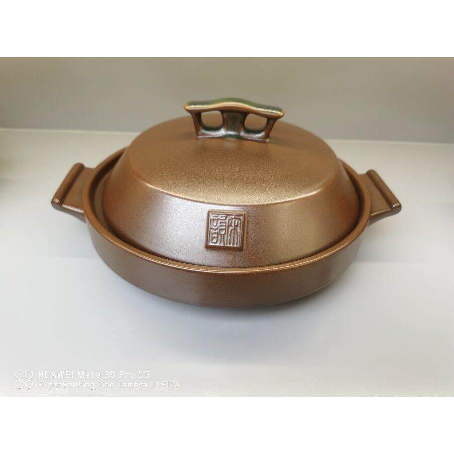 窖变茶棕耐高温干烧煲砂锅菜专用砂锅