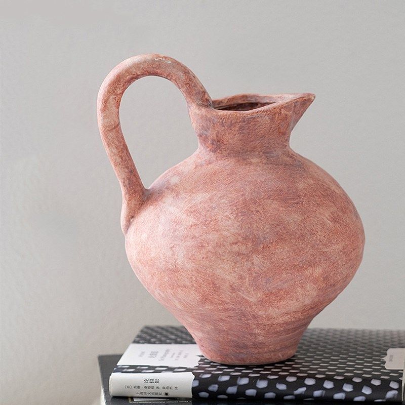 现代复古艺术感侘寂风陶罐花器民宿酒店博古架书柜陶瓷装饰品摆件,家居饰品,花瓶,淘宝优惠券,粉丝福利购,淘宝优惠卷