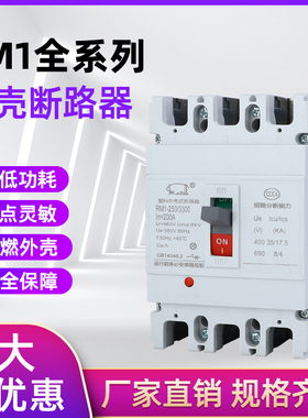 CM1-225L/3300 63L100L/4300 400L 630L塑壳断路器250A 100A 400A