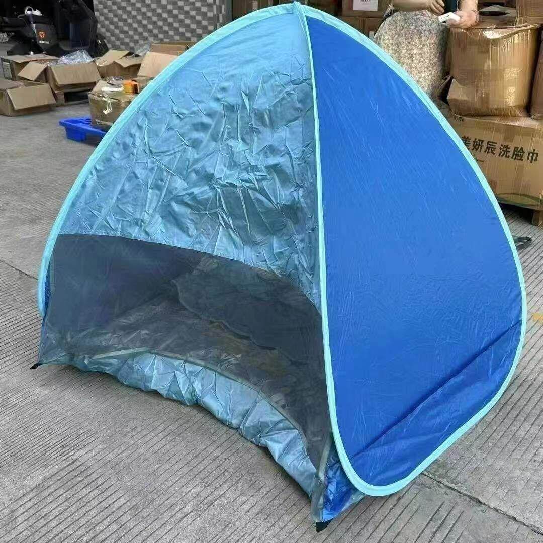 沙滩帐篷速开防晒儿童露营遮阳便携全自动野餐简易帐篷颜色随机发
