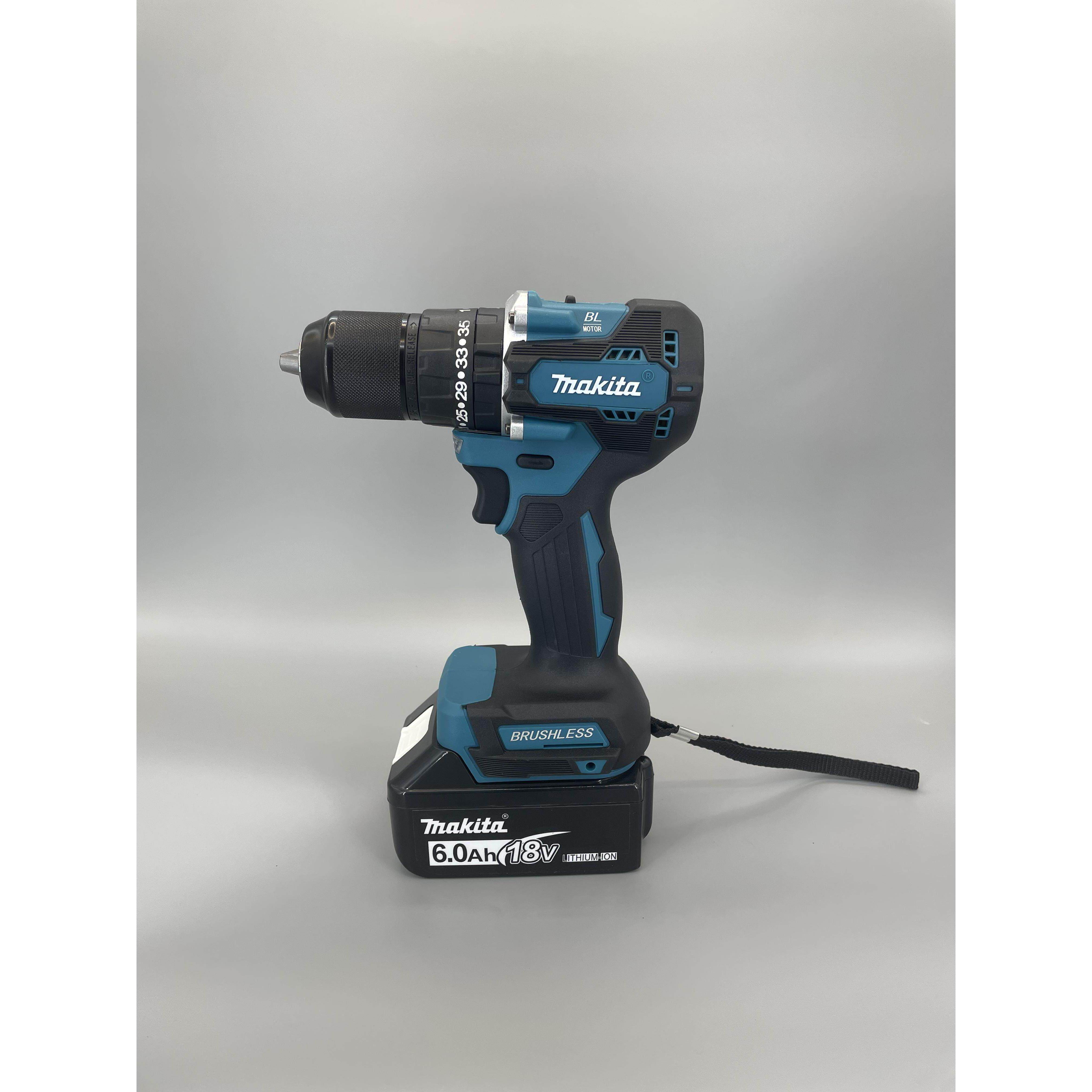 Makita 487手摇钻手持式锂电钻家用小型冲击钻电动无刷冲击驱动器