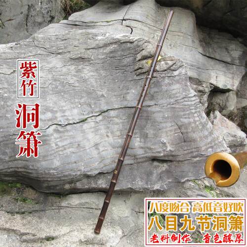 洞箫乐器短箫紫竹箫竹萧乐器桂竹南箫高端g调8孔精品专业级演奏箫