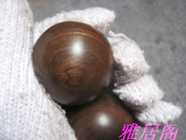 乌木铁金杉阴沉木保健球手部按摩球把玩球圆球摆件根雕挂件木雕