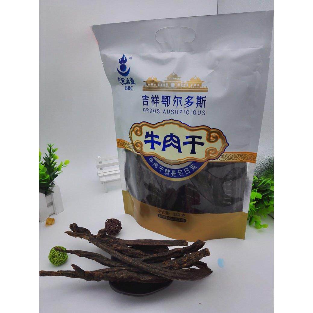 包邮 包日查330G 吉祥鄂尔多斯牛肉干 内蒙古风干牛肉干 实体销售