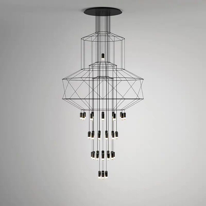 后现代大型客厅loft高层VIBIA 个性餐厅复式楼别墅几何极简线条灯,家装灯饰光源,LOFT/复式住宅/楼梯吊灯,淘宝优惠券,粉丝福利购,淘宝优惠卷