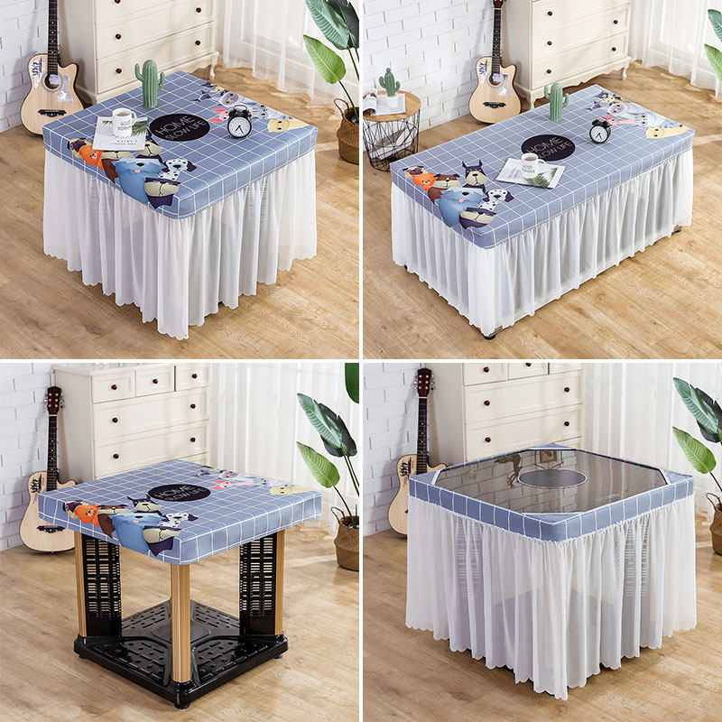 长方形烤火罩烤火桌布套家用取暖冬季揭盖款方形中间开孔火电炉罩,居家布艺,烤火罩,淘宝优惠券,粉丝福利购,淘宝优惠卷