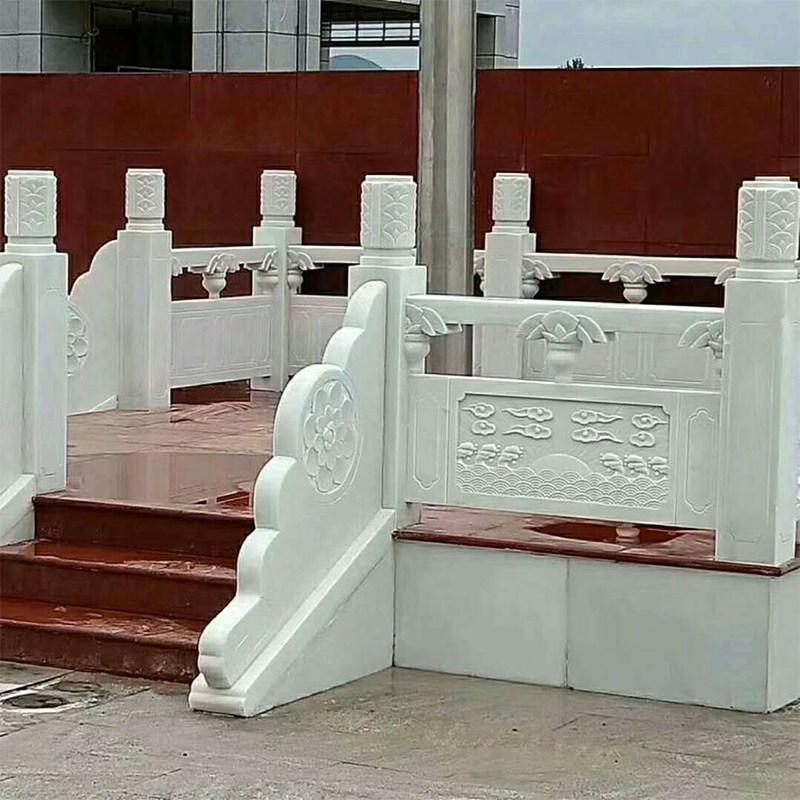 公园庭院流水升旗台石雕栏板栏杆花园酒店中式汉白玉景观石桥护栏,家居饰品,石雕,淘宝优惠券,粉丝福利购,淘宝优惠卷