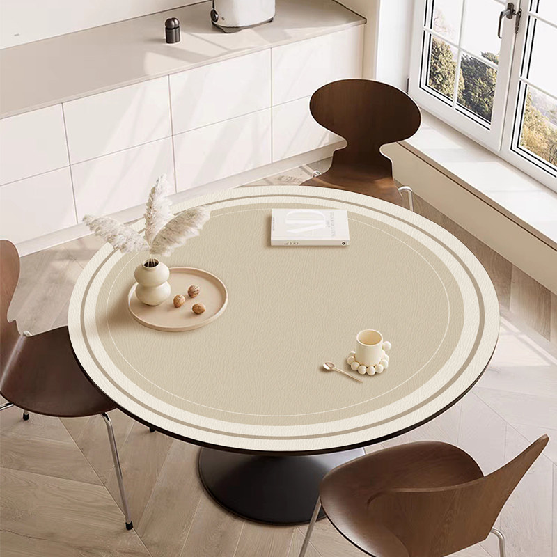 侘寂风圆桌桌布防水防油免洗餐桌垫圆形桌子桌垫小圆桌茶几垫家用,居家布艺,桌布,淘宝优惠券,粉丝福利购,淘宝优惠卷