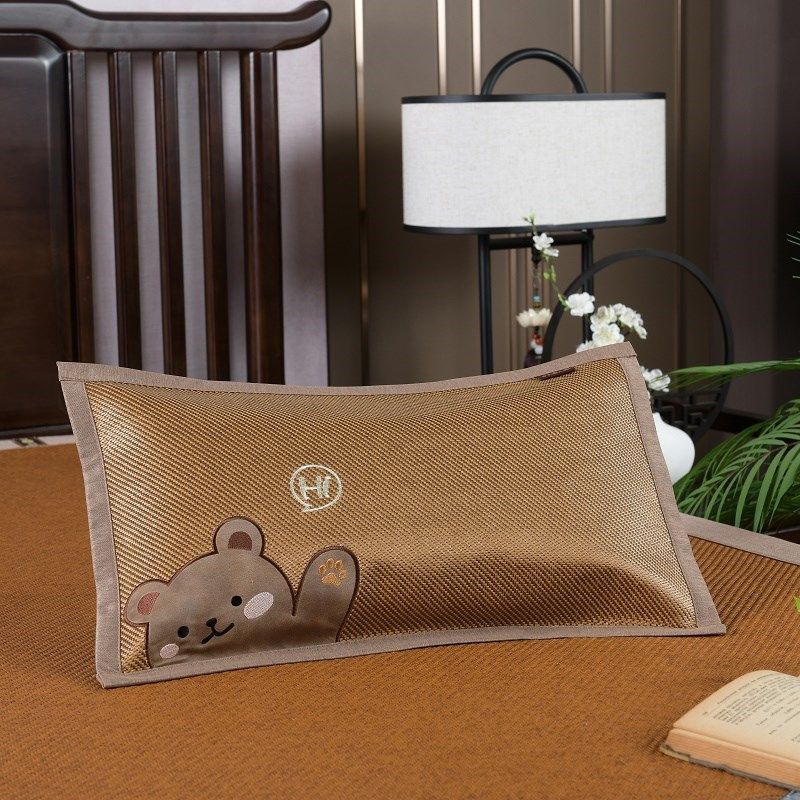 儿童冰丝枕套单个30x50宝宝幼儿园夏季凉爽透气冰藤凉席枕头套,床上用品,枕套,淘宝优惠券,粉丝福利购,淘宝优惠卷