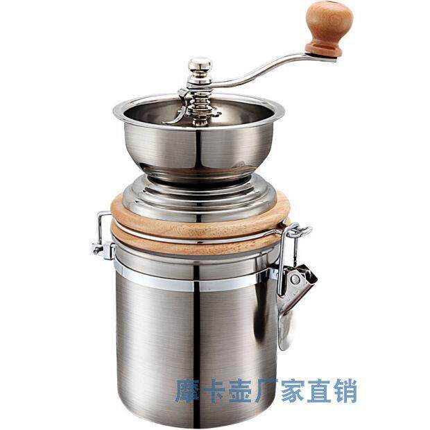 咖啡豆研磨机 304不锈钢家用小型磨粉机可携式手摇咖啡机研磨机户