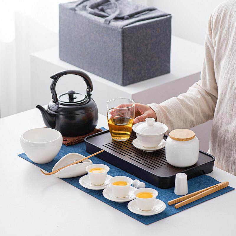 茶艺教学茶具套组茶艺师培训专用便携包旅行表演比赛茶具套装