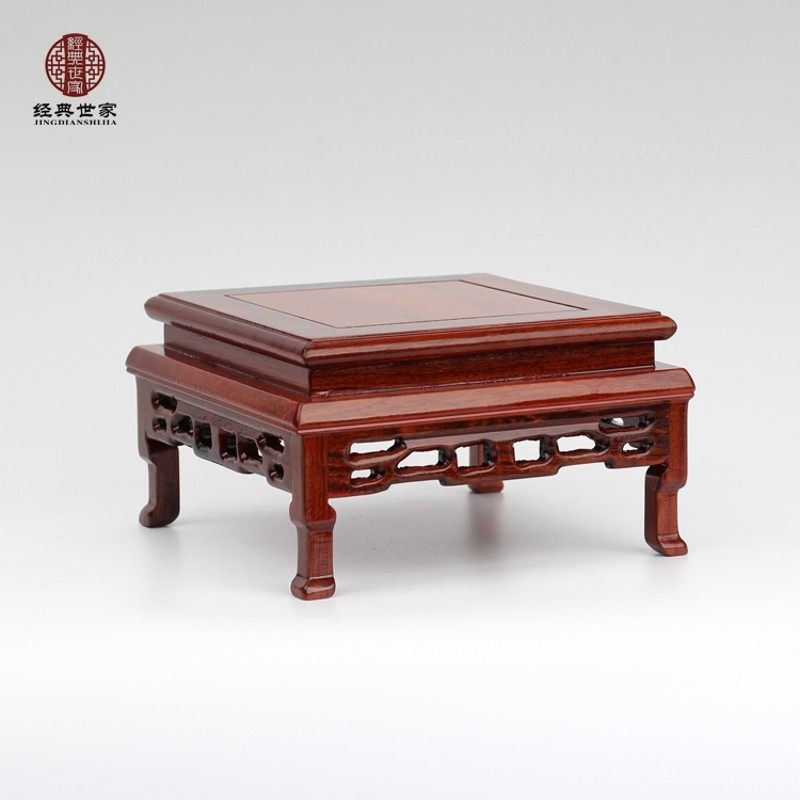 玉器红木雕奇石底座工艺品摆件玉石底座紫砂壶酸枝木套四正方台,家居饰品,木雕,淘宝优惠券,粉丝福利购,淘宝优惠卷