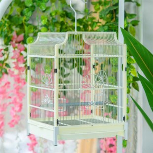 豪华不锈钢可拆卸底网小金太玄凤牡丹鹩哥虎皮大中小型鹦鹉笼鸟笼