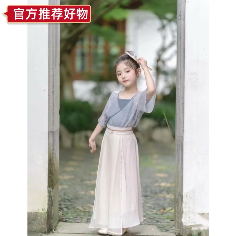 2023夏季新款短袖汉服女童中式礼服宝宝唐装温柔女儿小女孩宋改良,童装/婴儿装/亲子装,汉服,淘宝优惠券,粉丝福利购,淘宝优惠卷