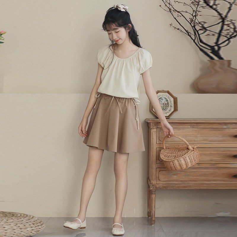 女童半身裙夏洋气女生小裙子套装时髦新款a字裙大童女孩下身半裙,童装/婴儿装/亲子装,半身裙,淘宝优惠券,粉丝福利购,淘宝优惠卷