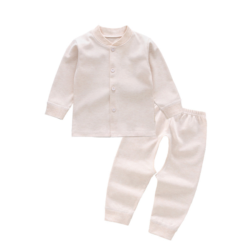 宝宝内衣套装彩全纯棉对门襟开裆裤男女儿童初新生婴儿薄款开衫