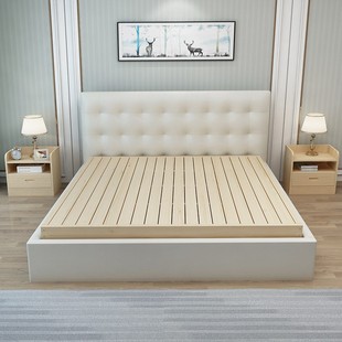 实木床板排骨架松木单人床双人床1.8米加高床垫床架榻榻米地台床