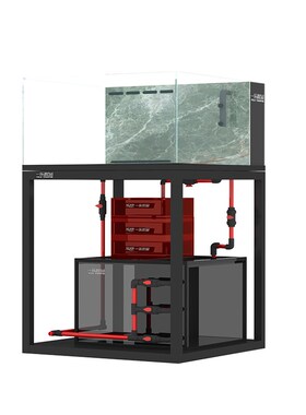 鱼缸工业风80方缸乌龟缸溪流缸超白玻璃小型客厅兰寿底滤家用落地