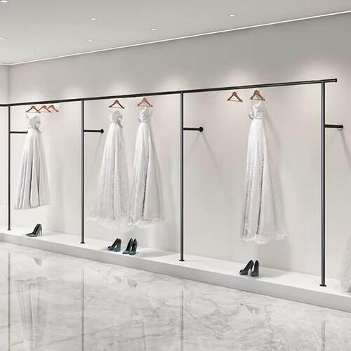 婚纱架子壁挂式上墙高档礼服秀禾照相馆专用简约货架女装西服展示