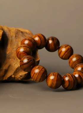 枫博士海南黄花梨山水纹手串