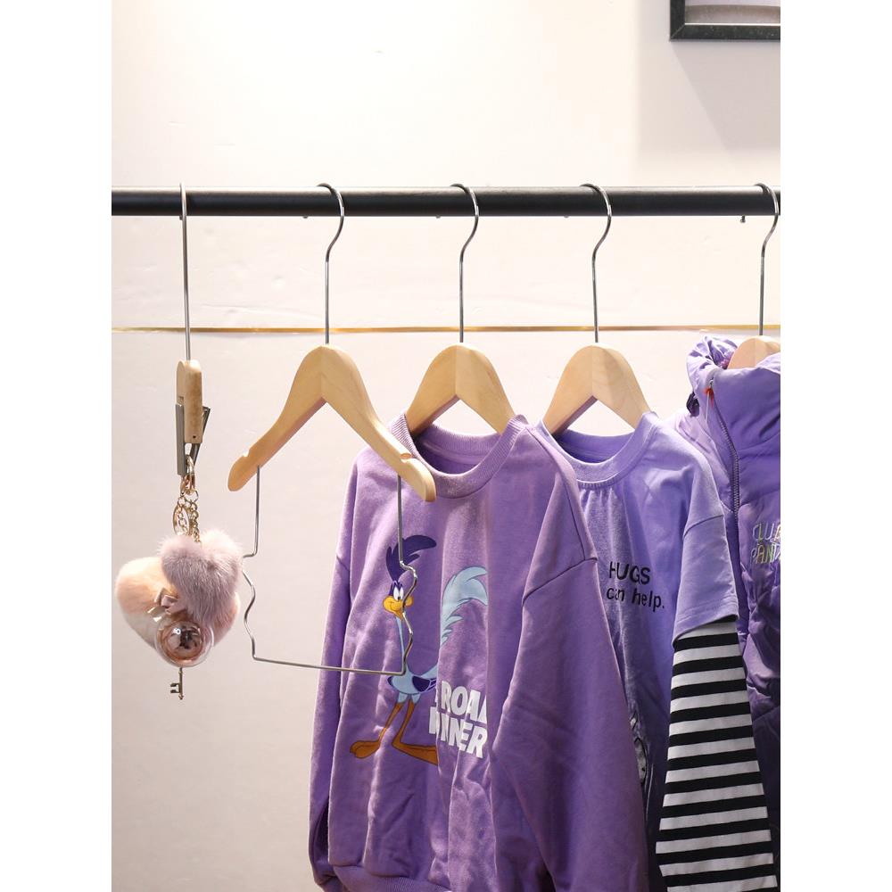 采购产品衣架儿童的木制儿童的服装商店大，小和中尺寸的婴儿小衣